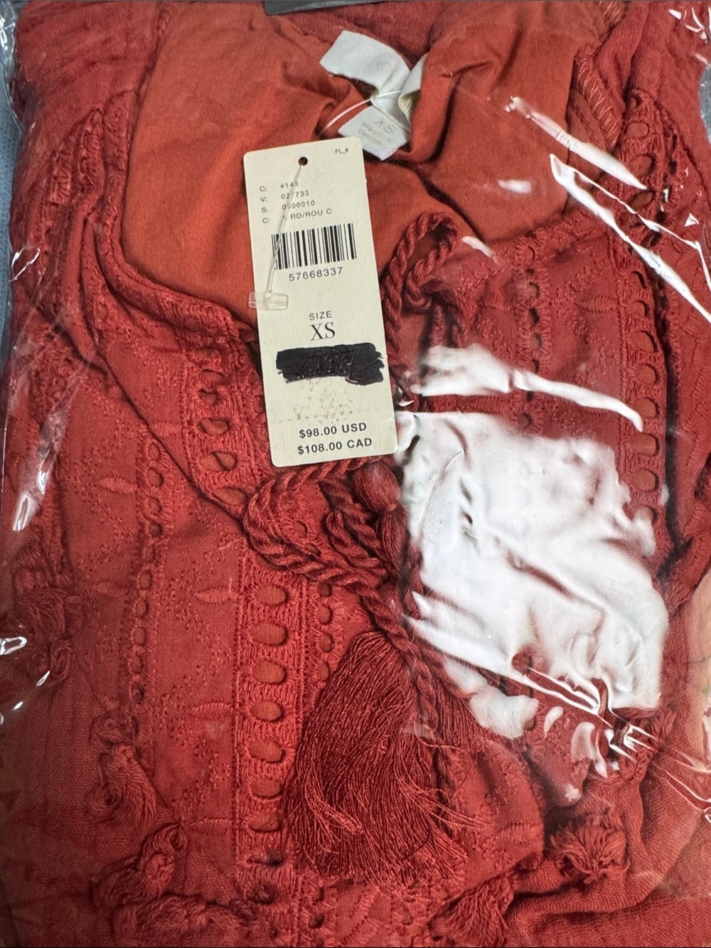 NWT Anthropologie Angelica Tasseled Tunic Dress - Picture 7 of 7